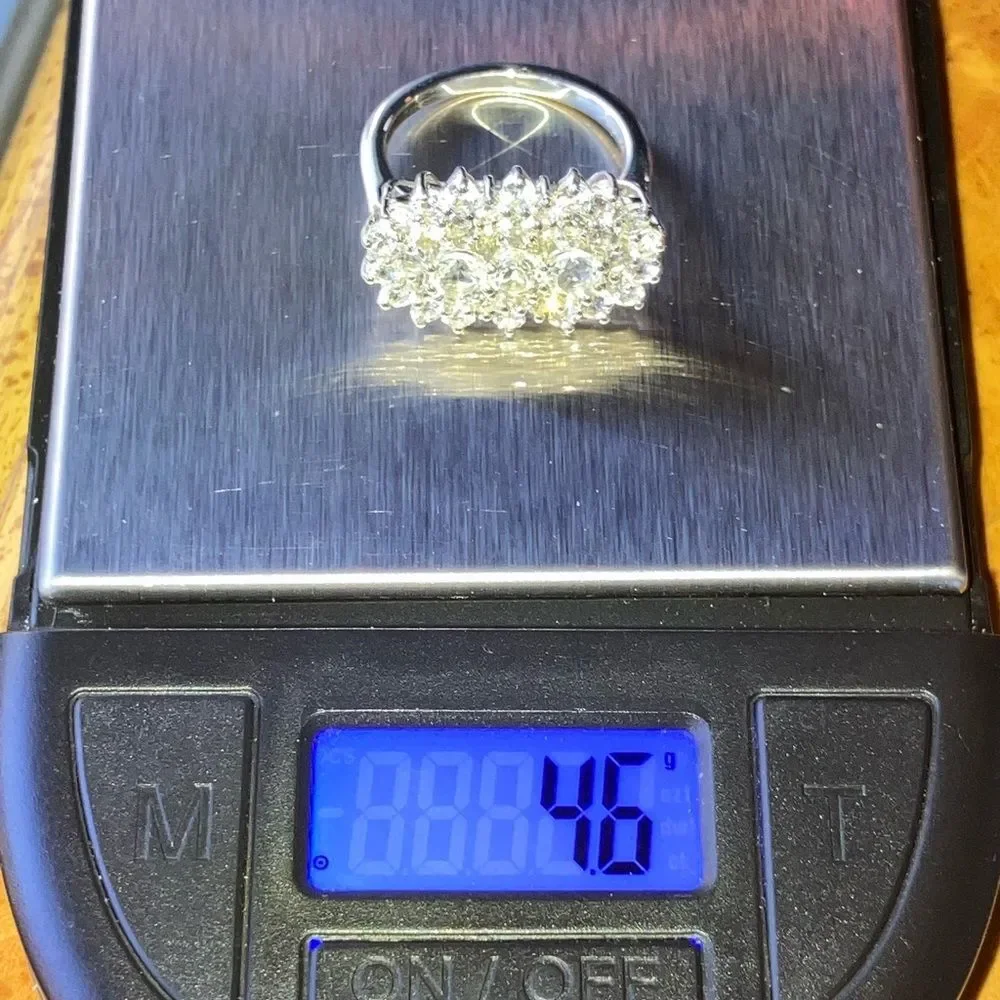 Natural White Topaz Sterling Silver Ring Size 6